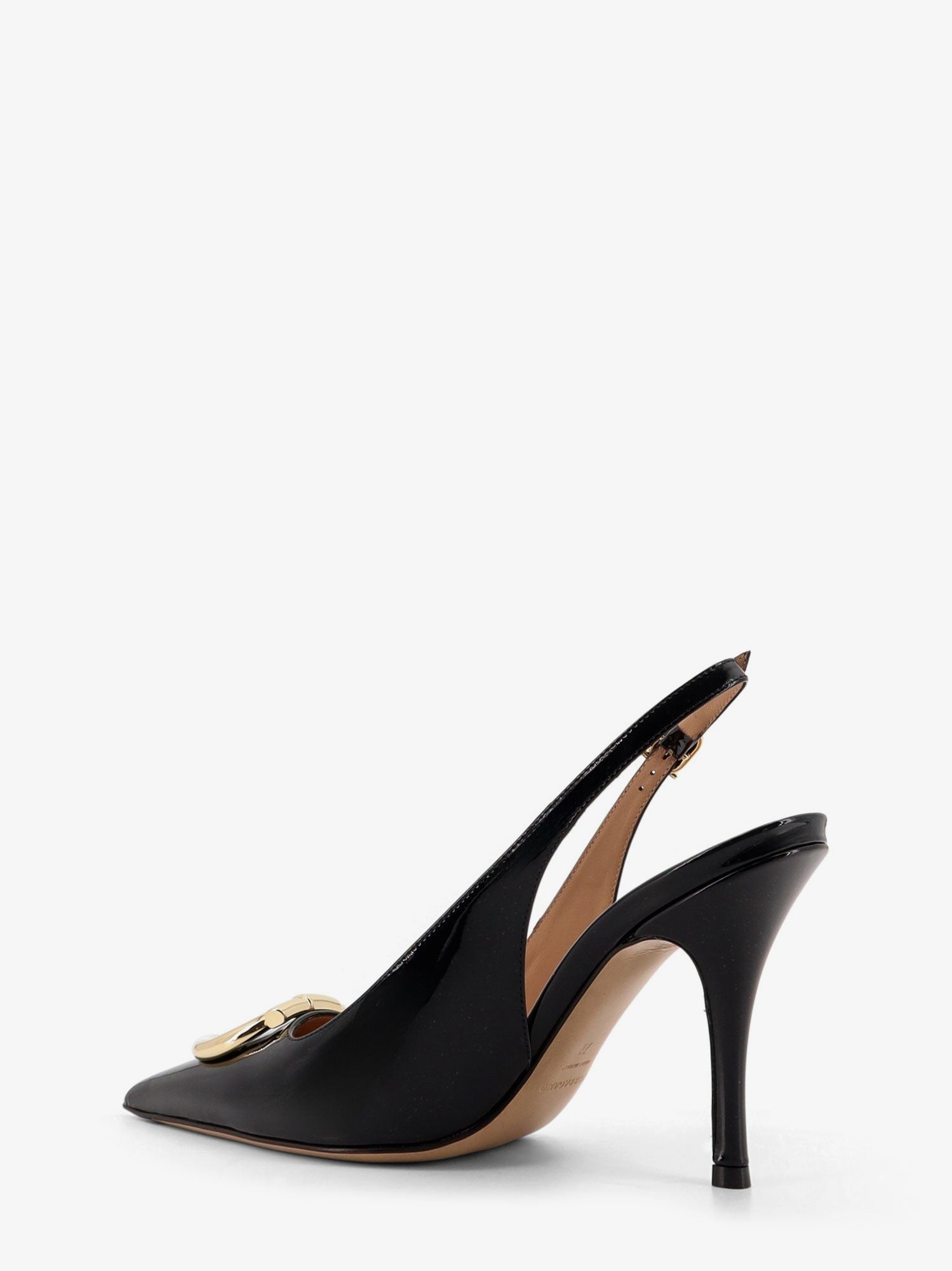 Ferragamo Sara patent leather slingback pumps