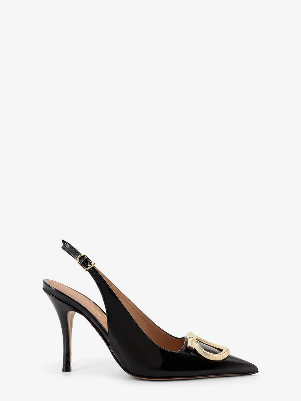 Ferragamo Sara patent leather slingback pumps