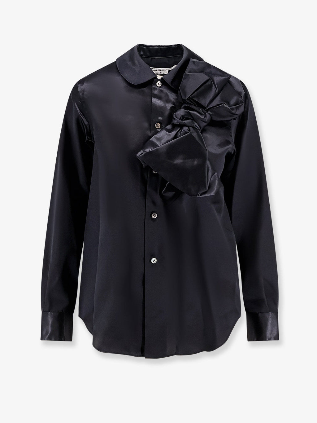 COMME DES GARCONS PLAY Satin shirt with maxi bow