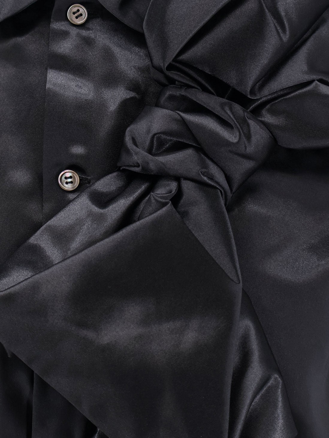 COMME DES GARCONS PLAY Satin shirt with maxi bow