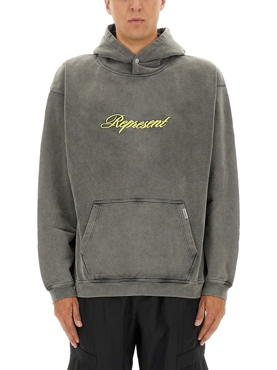Represent SCRIPT LOGO SWEATSHIRT
