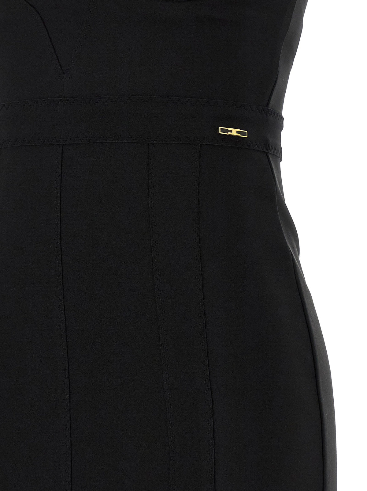 Elisabetta Franchi Scuba Dress Black