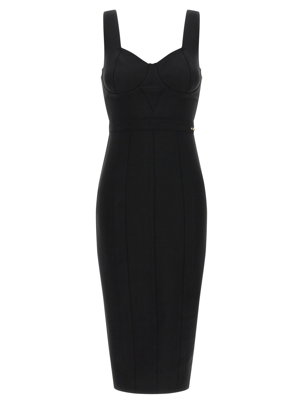 Elisabetta Franchi Scuba Dress Black