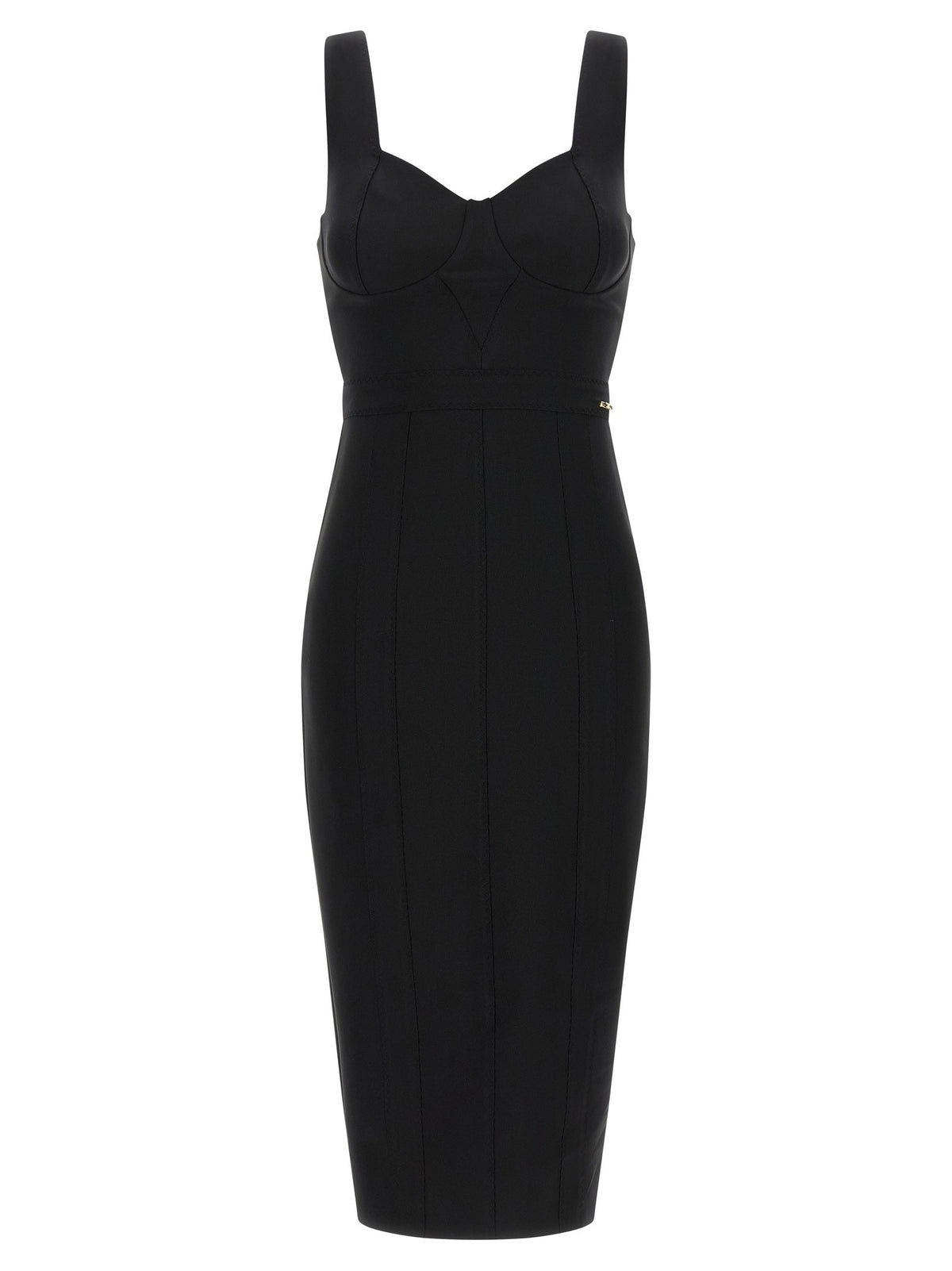 Elisabetta Franchi Scuba Dress Black