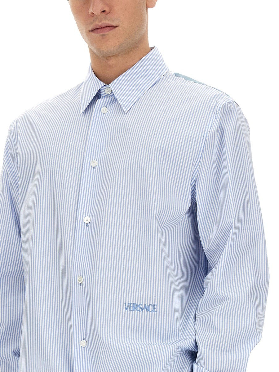Versace SEASHELL BAROQUE STRIPED SHIRT