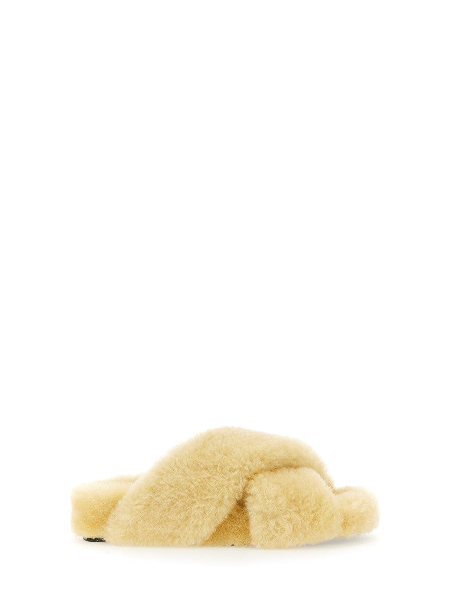 JIL SANDER SHEARLING SANDAL
