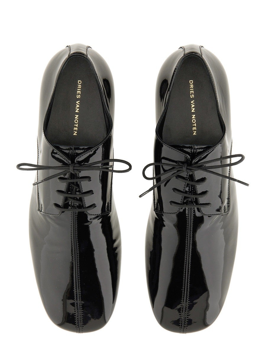 Dries Van Noten SHINY LEATHER LACE-UP SHOE