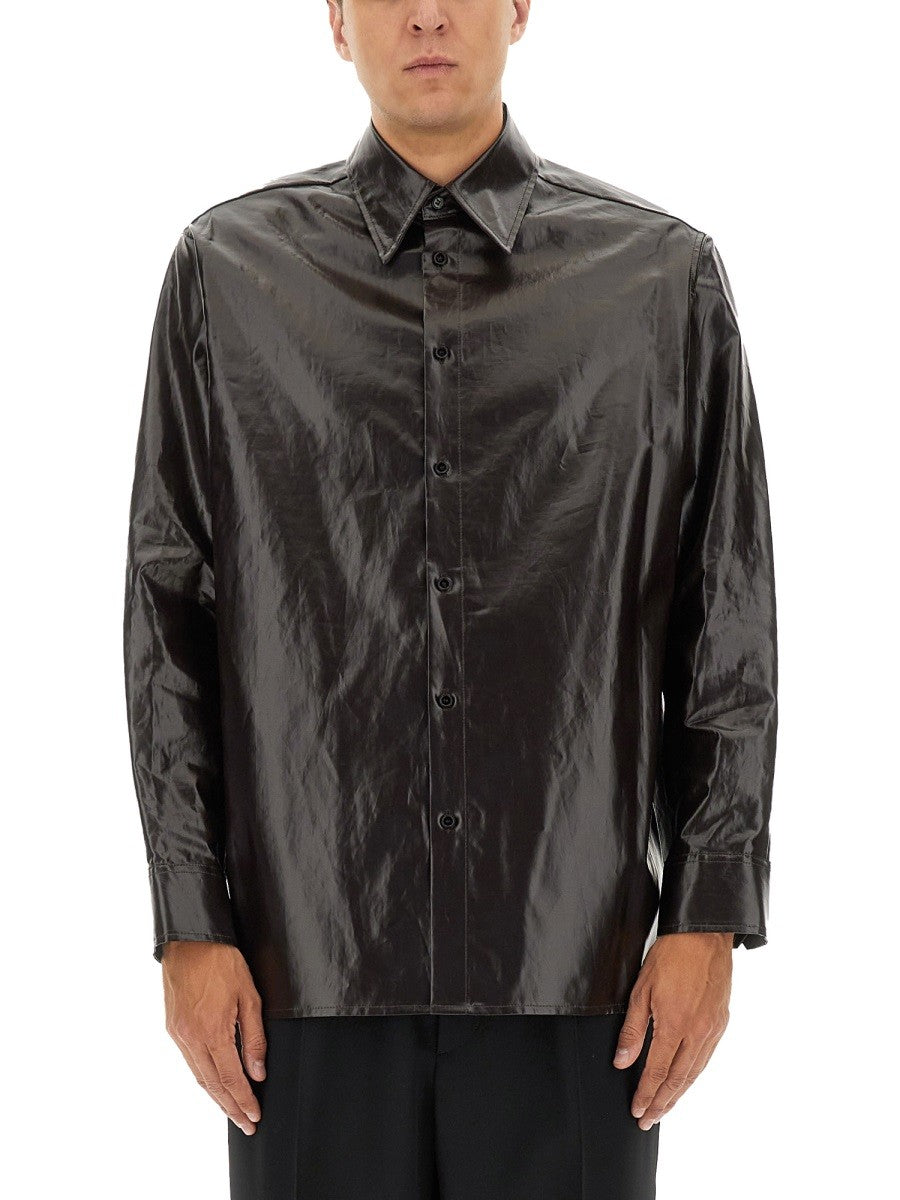 MM6 MAISON MARGIELA SHINY LINEN SHIRT