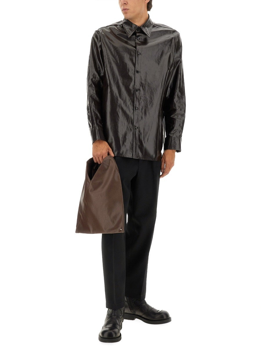 MM6 MAISON MARGIELA SHINY LINEN SHIRT