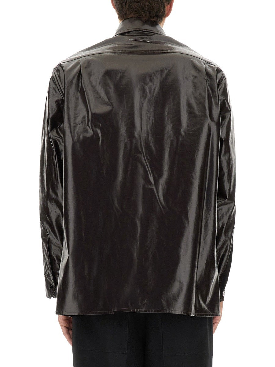 MM6 MAISON MARGIELA SHINY LINEN SHIRT