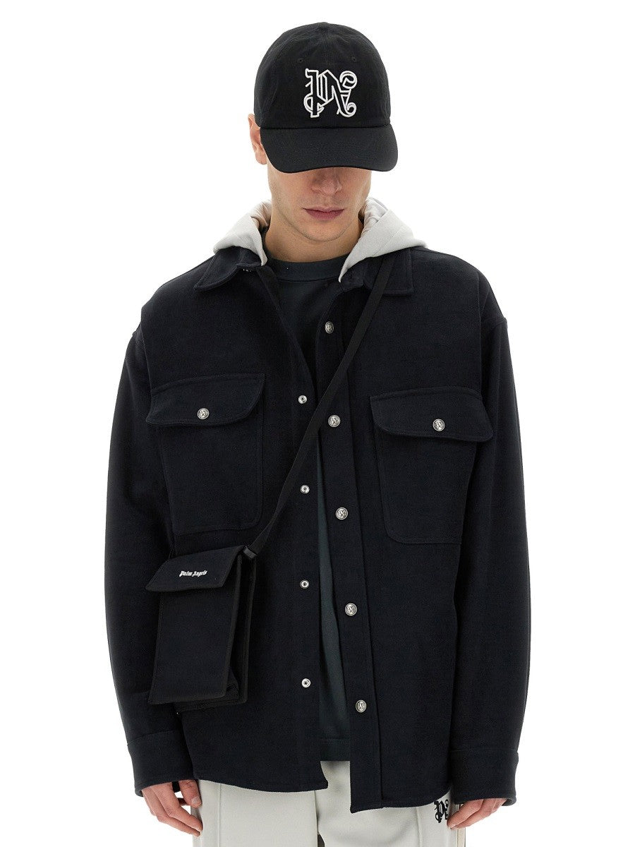 Palm Angels SHIRT-JACKET WITH MONOGRAM