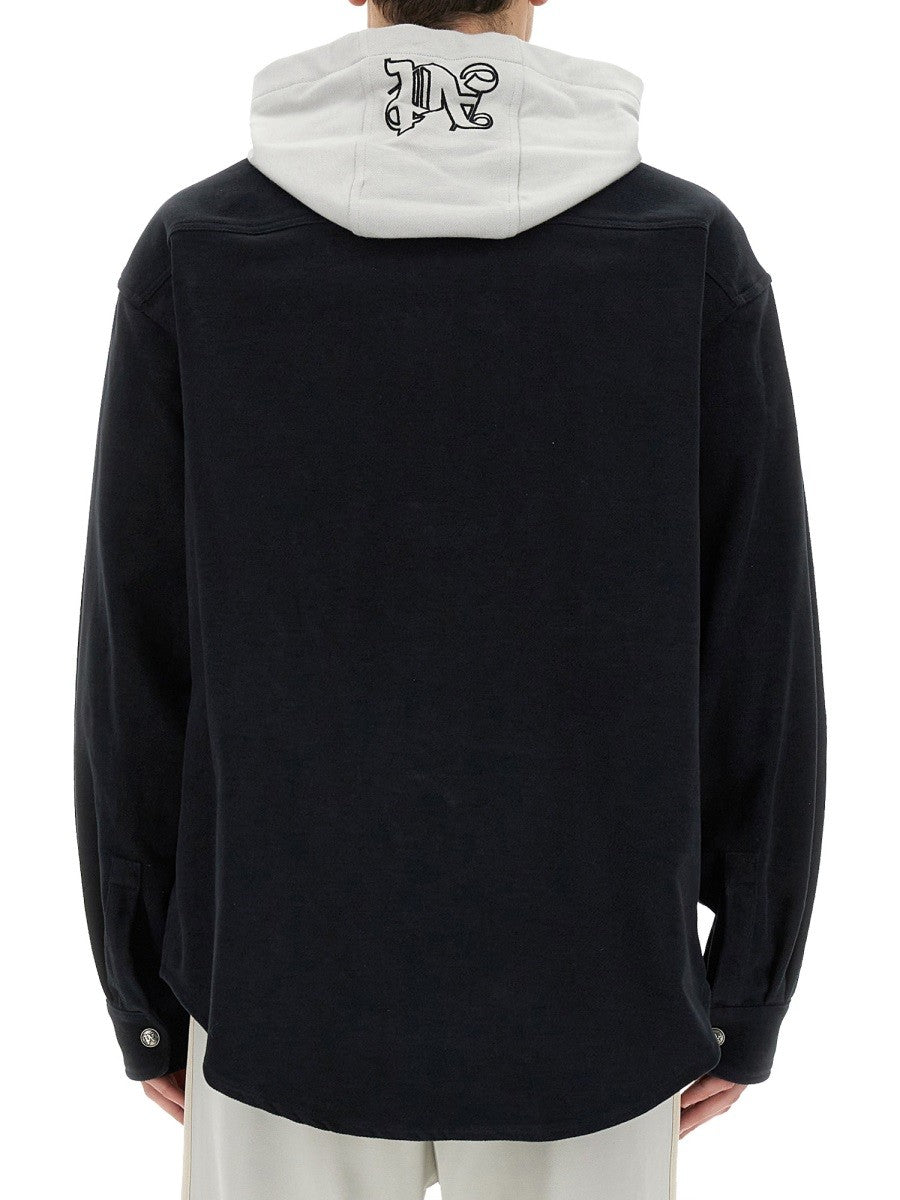 Palm Angels SHIRT-JACKET WITH MONOGRAM