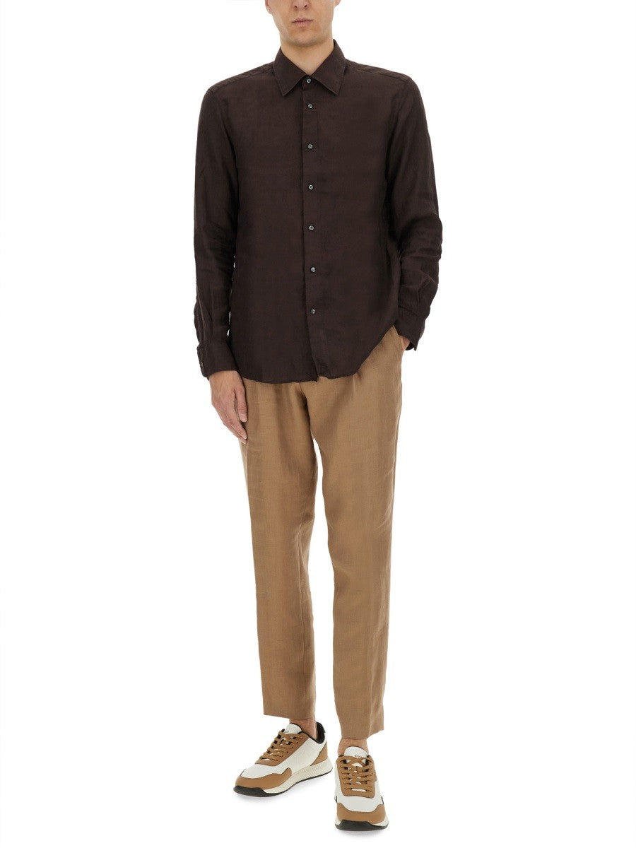 BOSS CAMEL SHIRT "L-HAYS-KENTW-C-252"