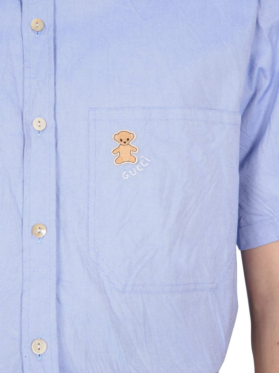 Gucci SHIRT WITH BEAR ON POCKET