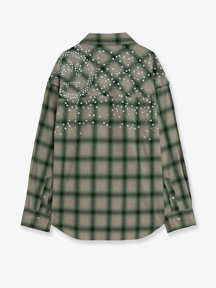 Barrow Shirt with check pattern and all-over studs