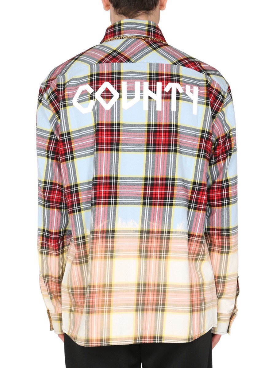 MARCELO BURLON COUNTY OF MILAN SHIRT WITH CHECK PRINT