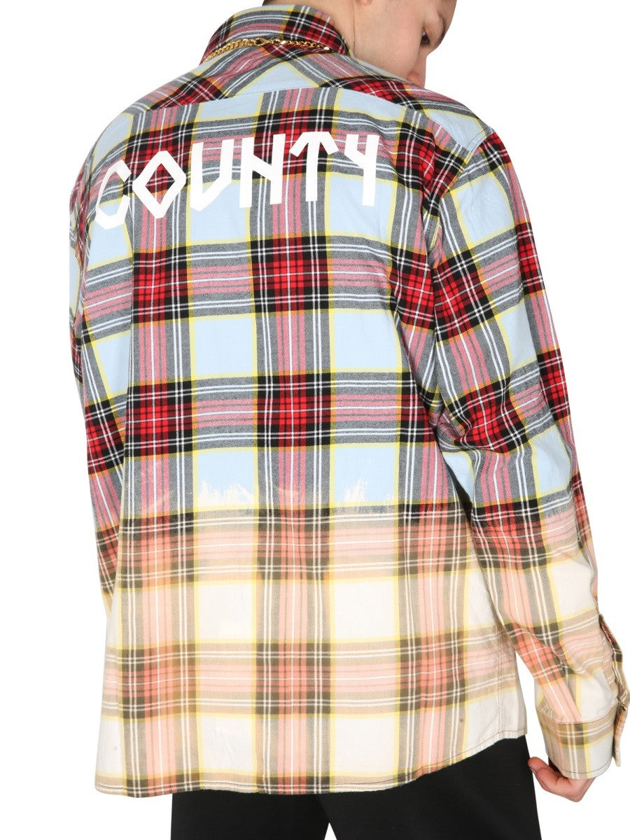 MARCELO BURLON COUNTY OF MILAN SHIRT WITH CHECK PRINT