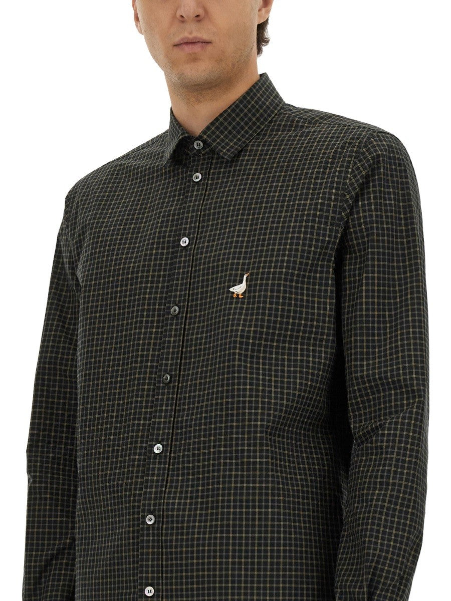 Moschino SHIRT WITH GOOSE EMBROIDERY