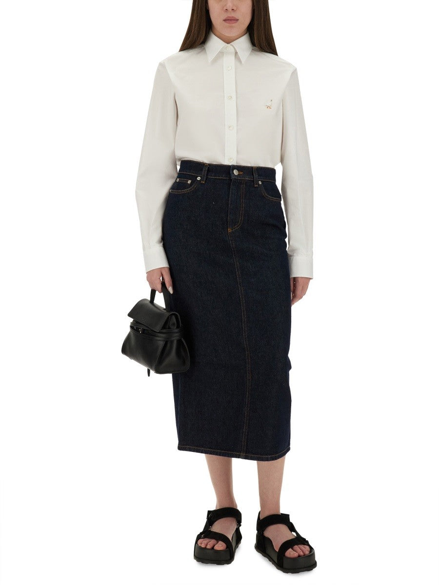 Moschino SHIRT WITH "GOOSE" EMBROIDERY