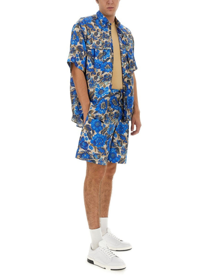Moschino SHORT ALL OVER BLUE FLOWER