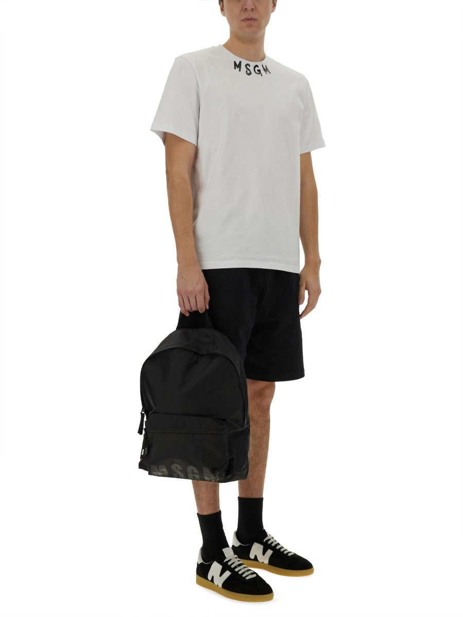 msgm SHORTS WITH MICRO LOGO