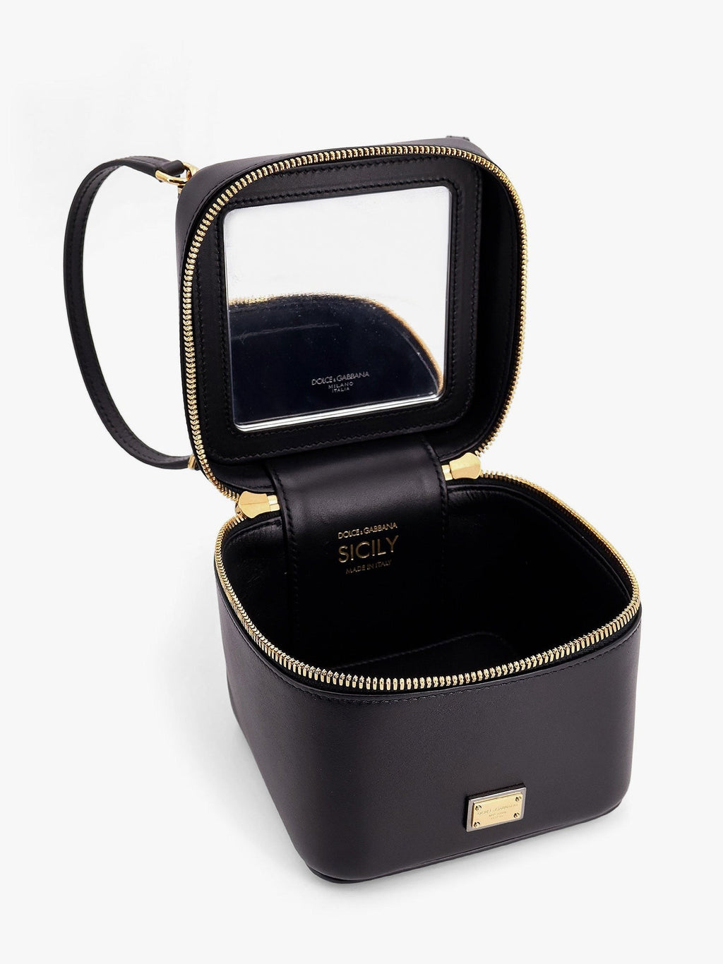 Dolce & Gabbana Sicily leather handbag with iconic logo plate