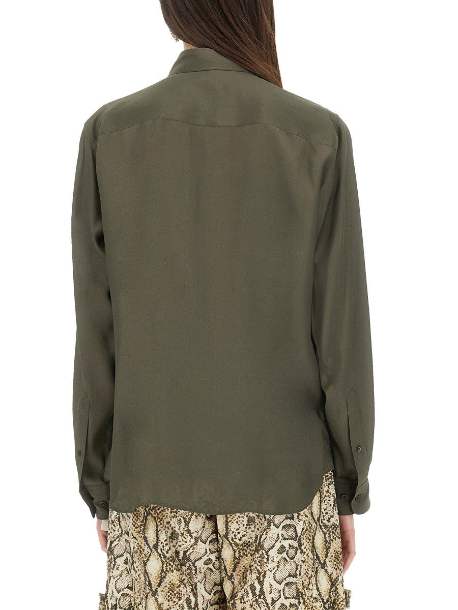 Dries Van Noten SILK BLEND SATIN SHIRT