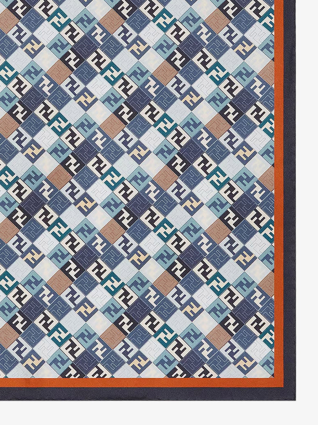 Fendi Silk foulard with all-over FF logo