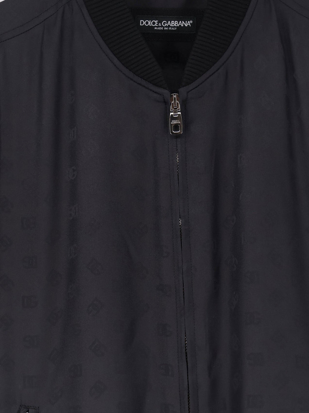 Dolce & Gabbana Silk jacket with all-over DG print