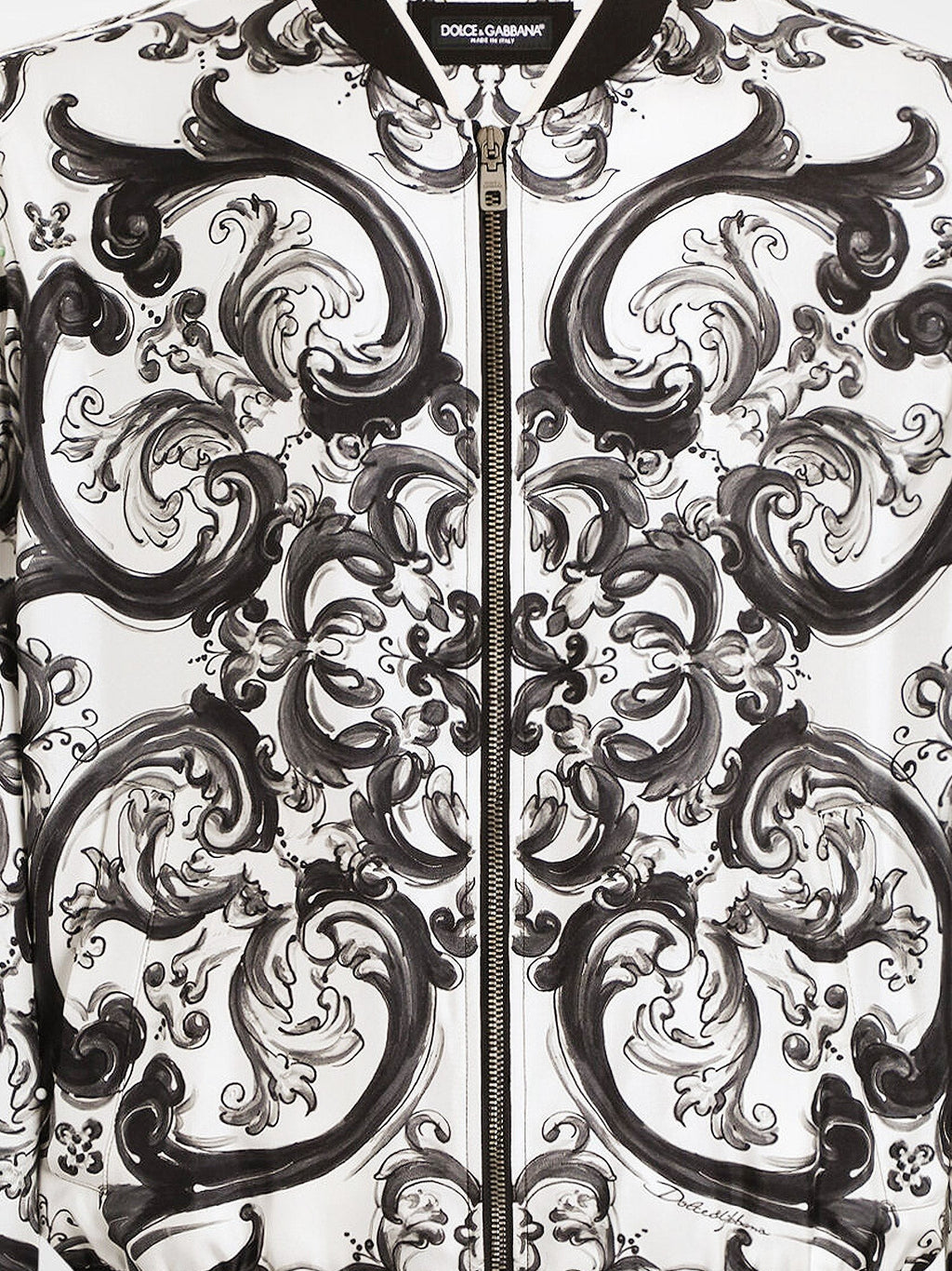 Dolce & Gabbana Silk jacket with Maiolica print