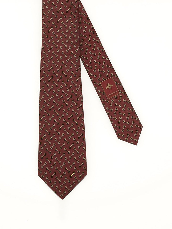 Gucci SILK JACQUARD TIE WITH CLAMPS