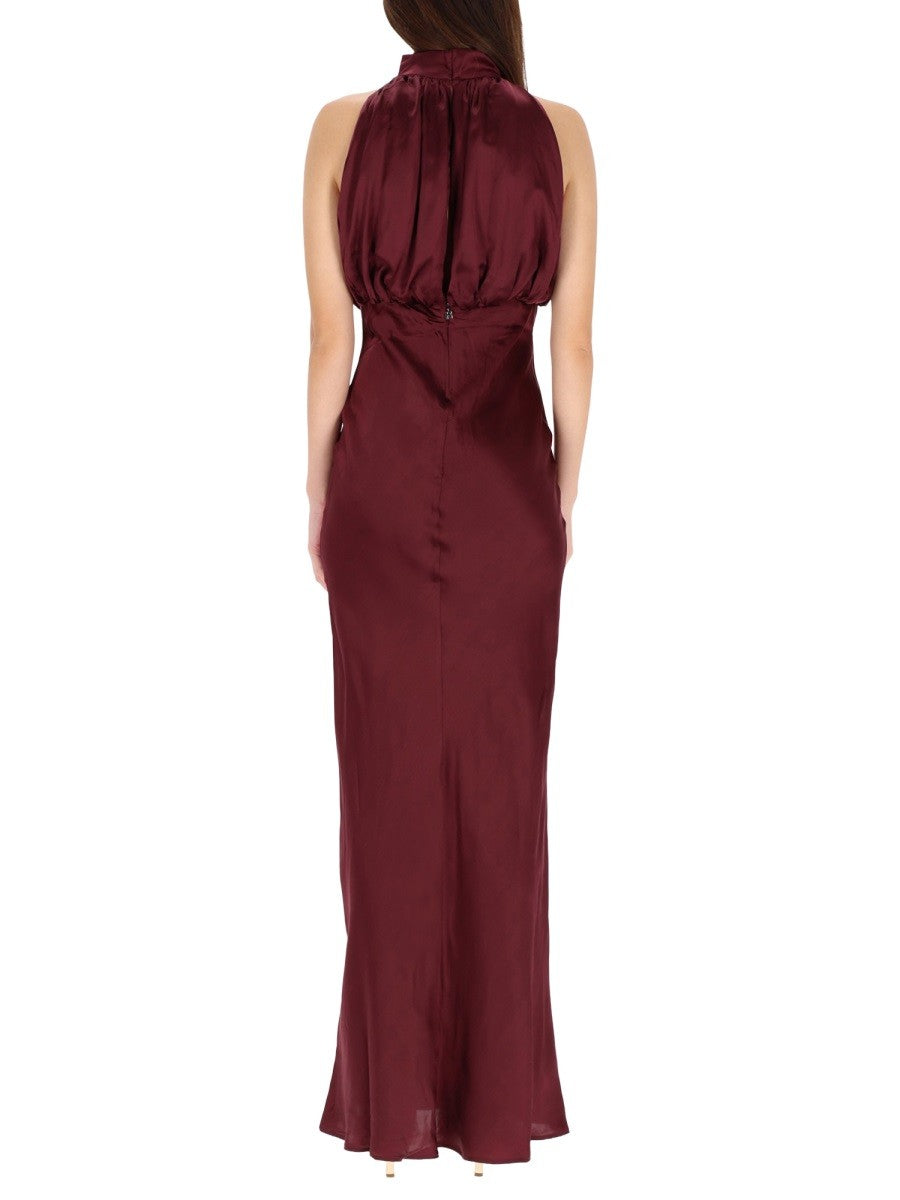 ROTATE BIRGER CHRISTENSEN SILK LONG DRESS
