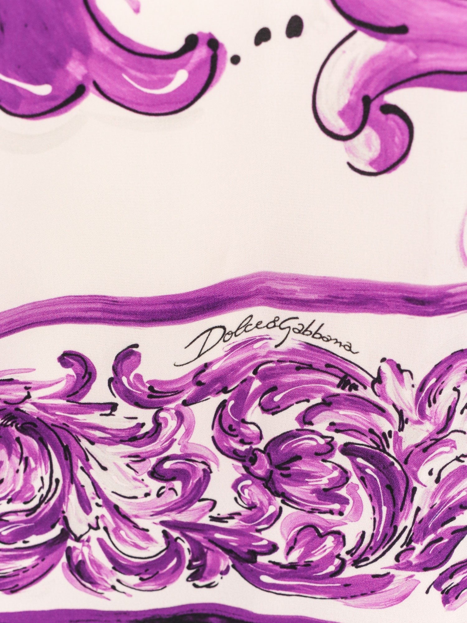 Dolce & Gabbana Silk midi pencil dress with Maiolica print