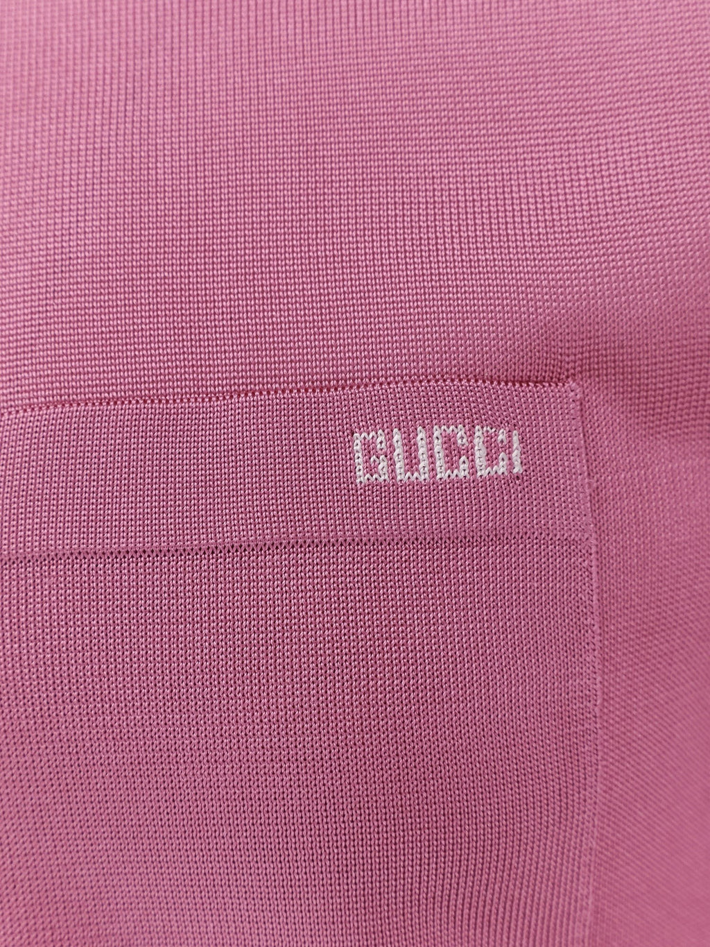 Gucci Silk polo shirt with lateral intarsia