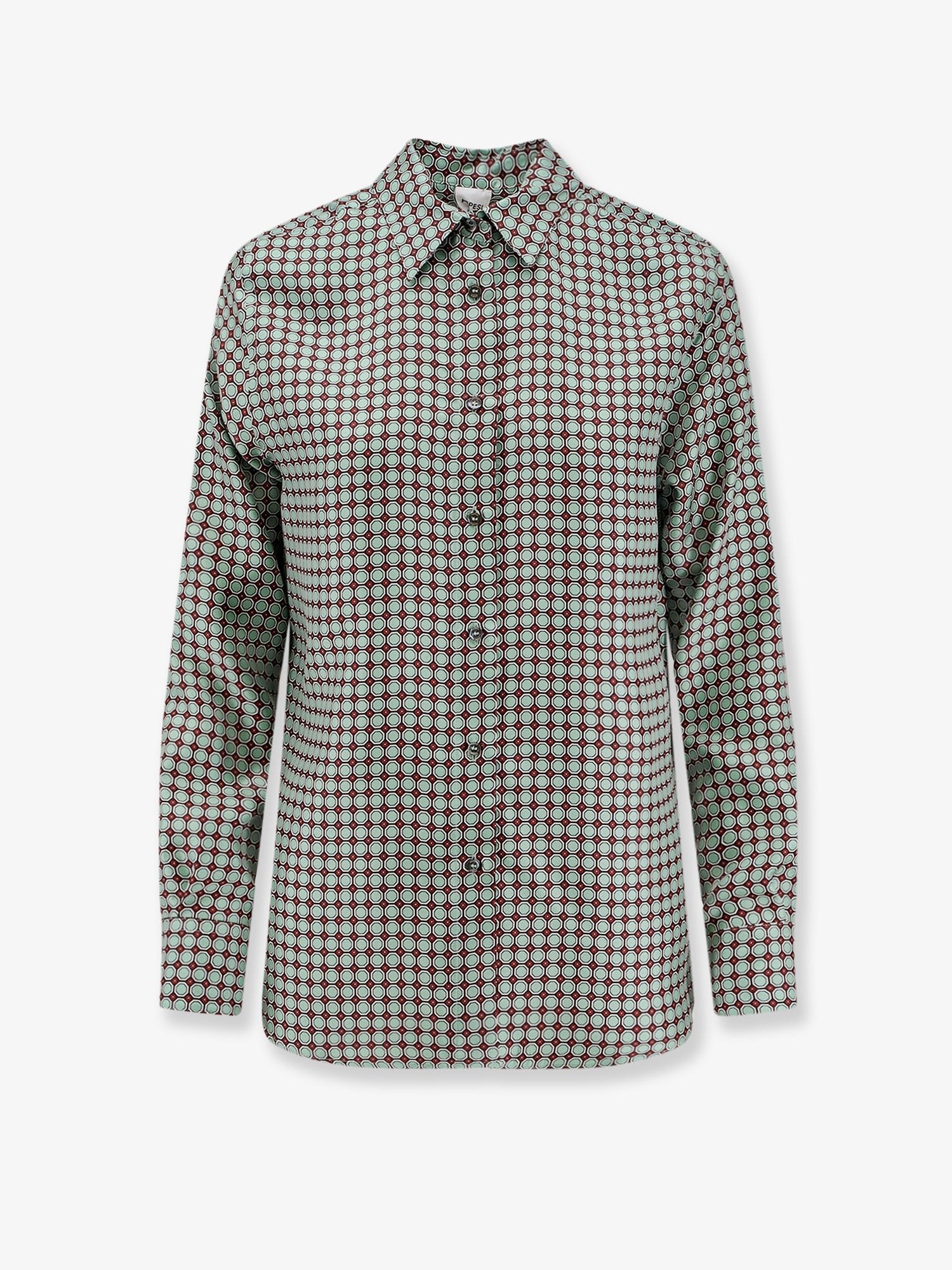 ASPESI Silk shirt with micro-pattern