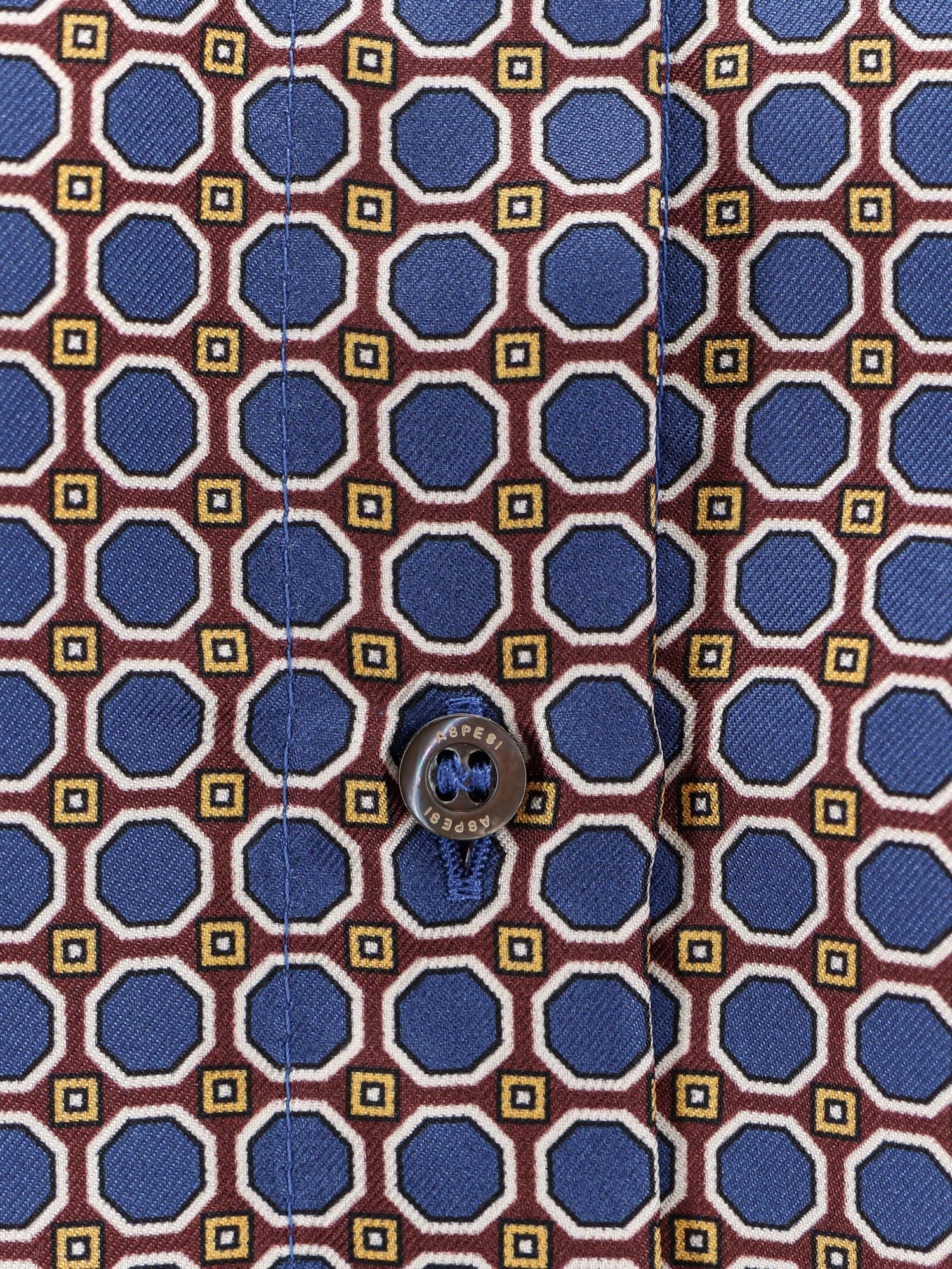 ASPESI Silk shirt with micro-pattern