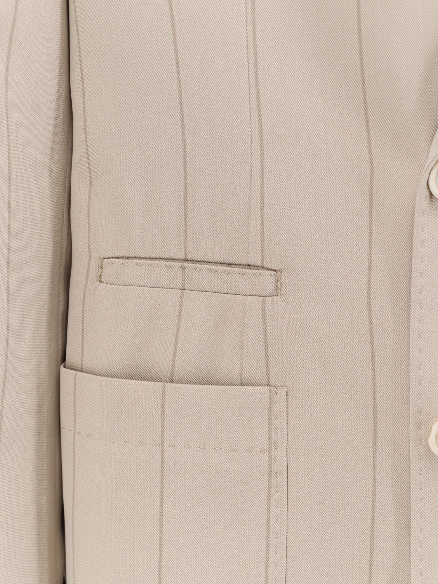 Brunello Cucinelli Silk suit with pinstripe motif