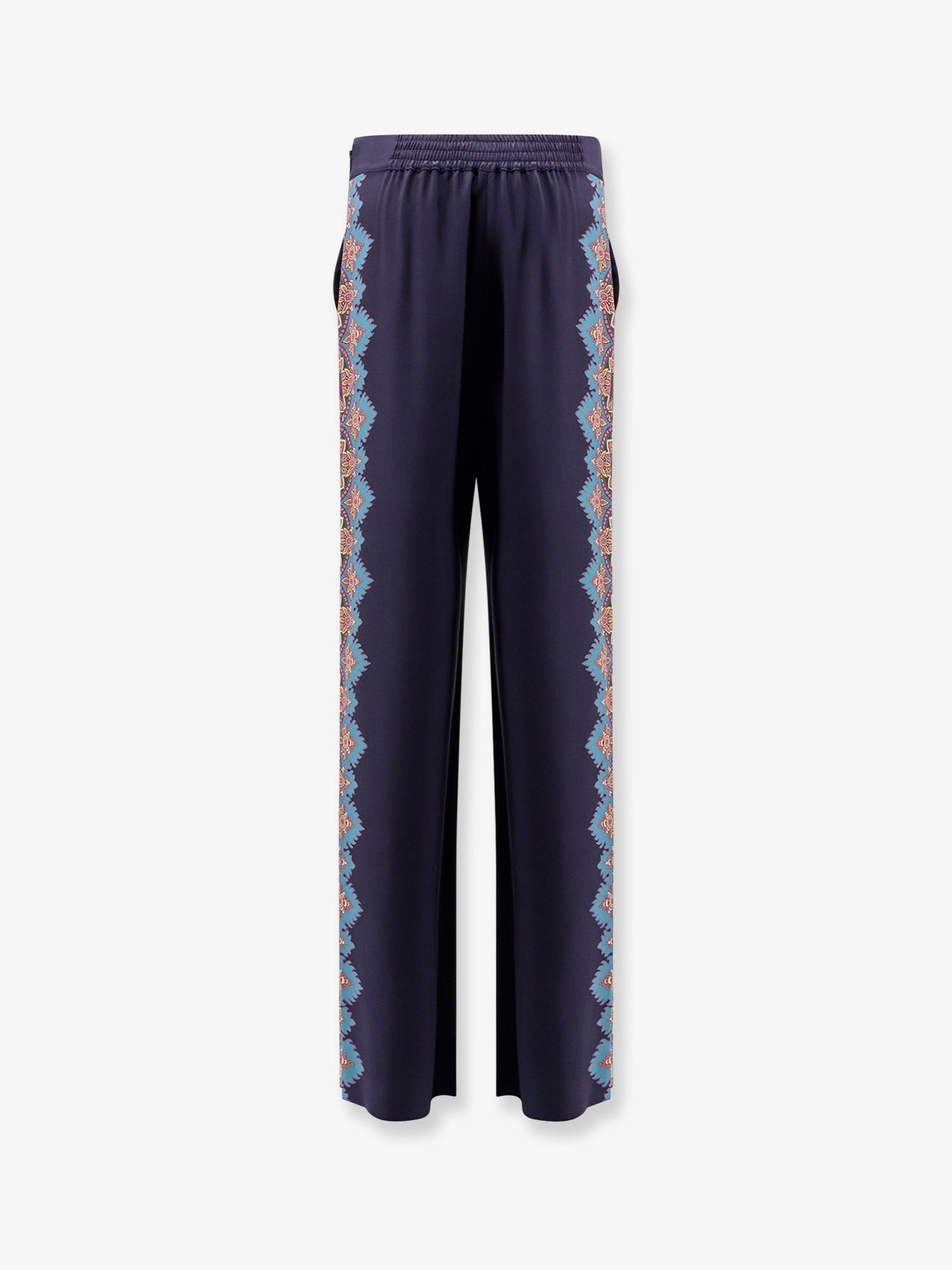 Etro Silk trousers with floral print