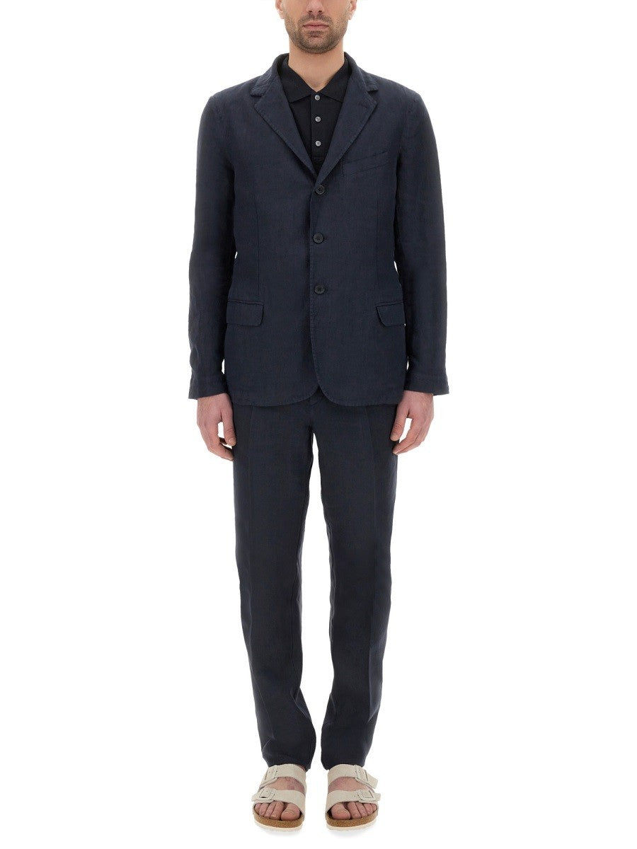 120% LINO SINGLE-BREASTED DRESS