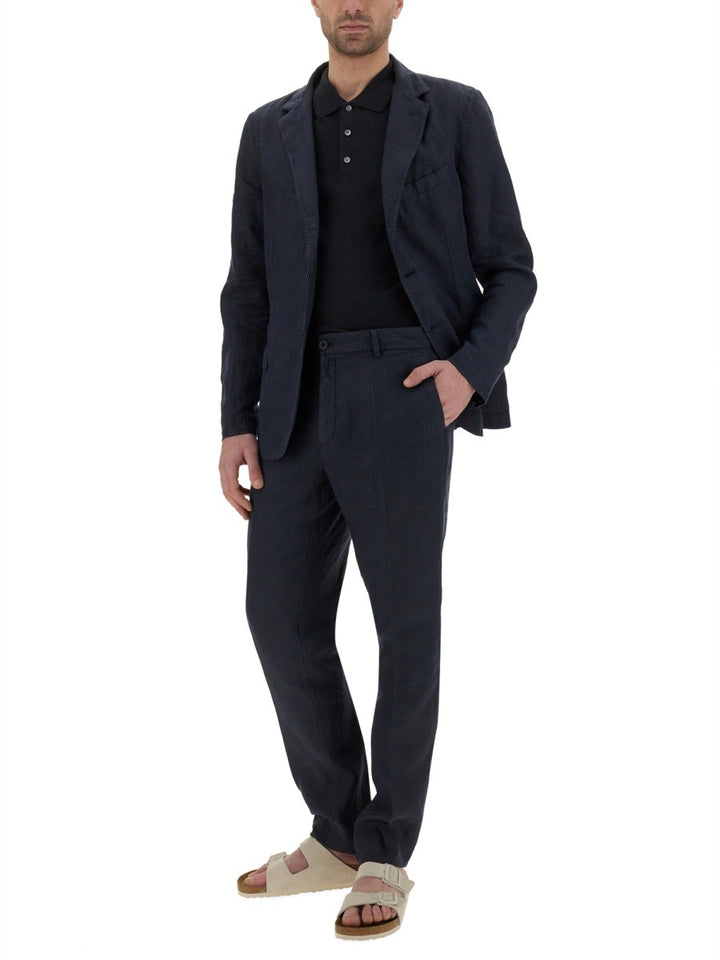 120% LINO SINGLE-BREASTED DRESS