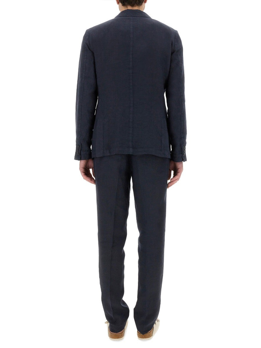 120% LINO SINGLE-BREASTED DRESS