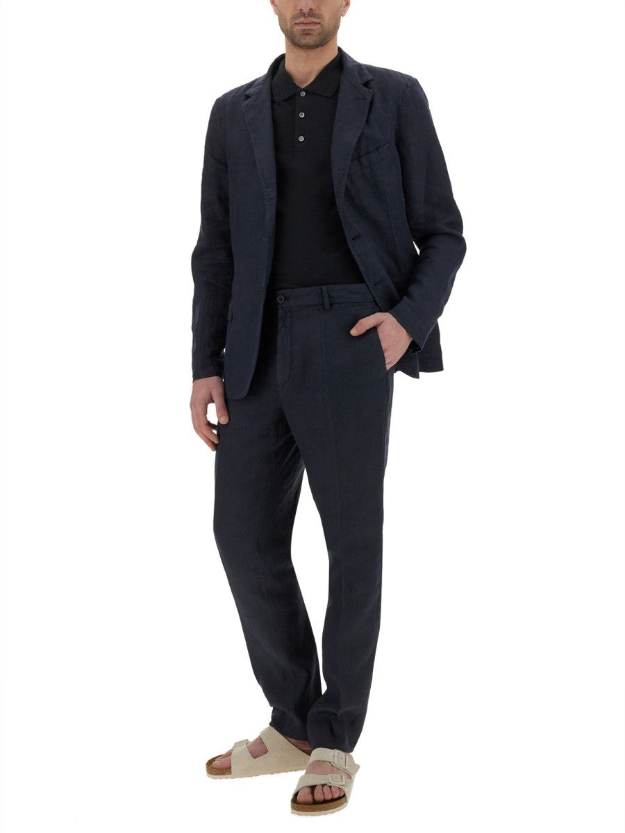 120% LINO SINGLE-BREASTED DRESS