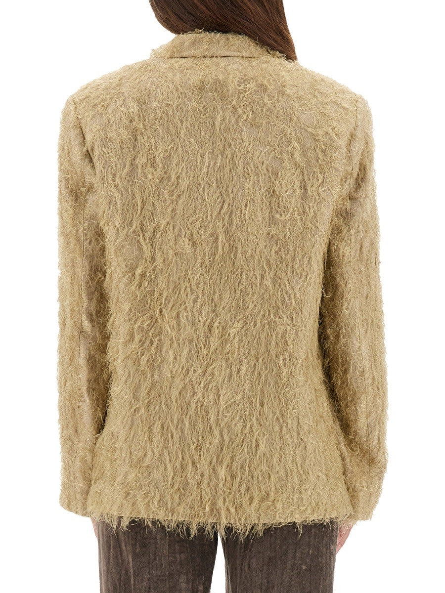 ALYSI SINGLE-BREASTED "FRINGE" BLAZER