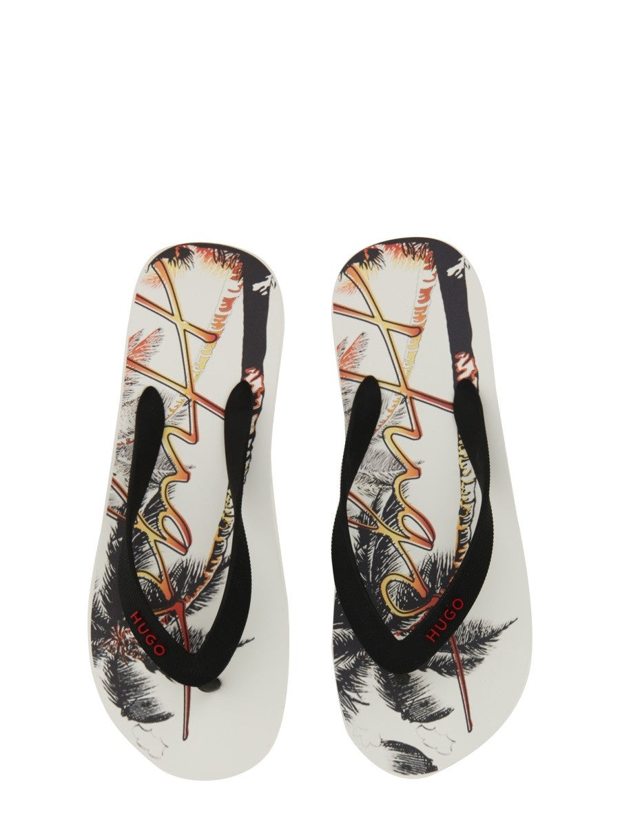 Hugo SLIDE SANDAL WITH PRINT
