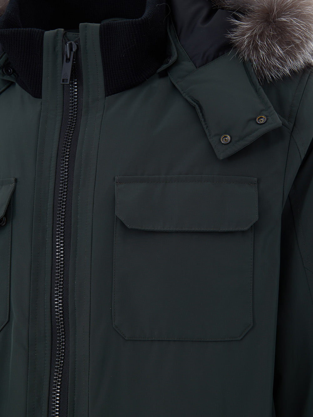 Moose Knuckles Green Technical Fabric Padded Jacket