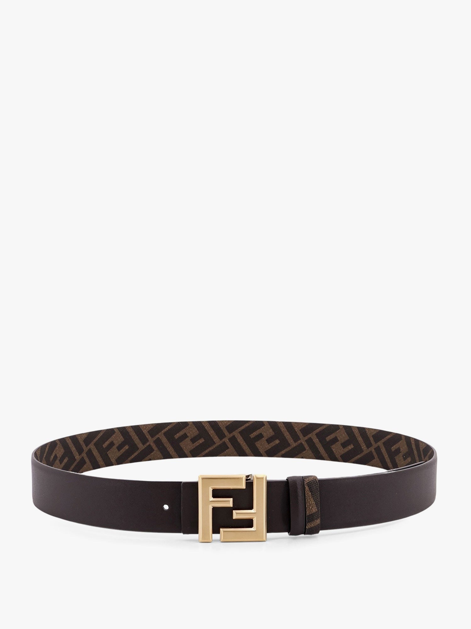 Fendi Squared FF reversible leather and FF canvas belt