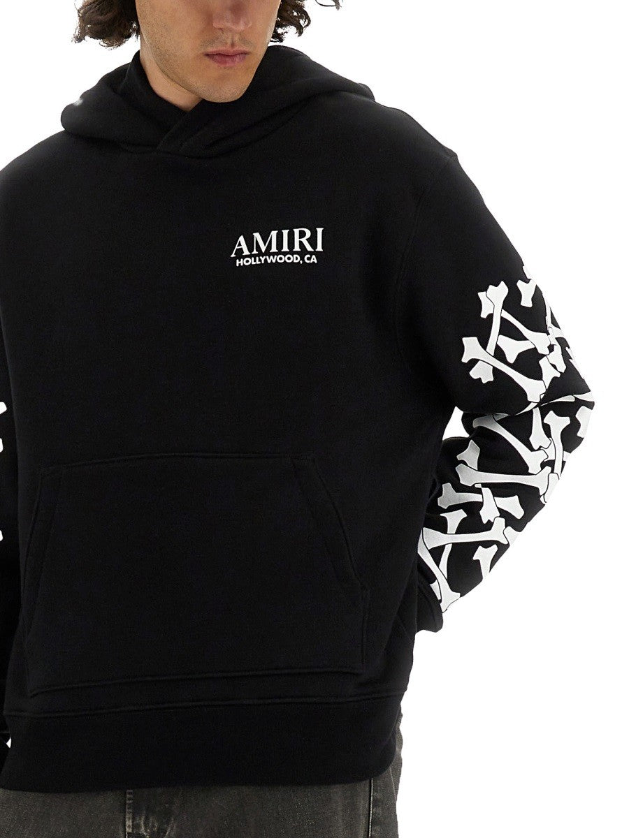 AMIRI STACKED BONES PRINT HOODIE
