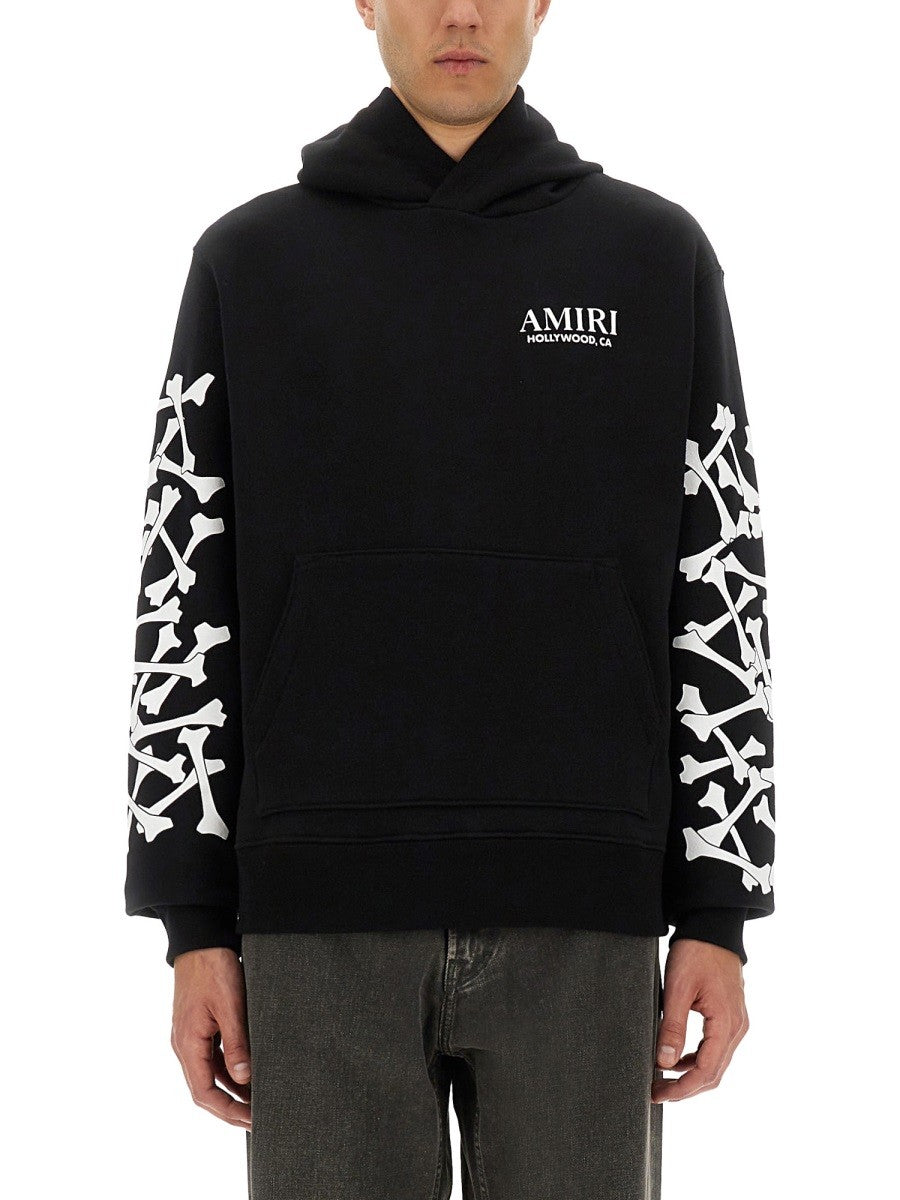 AMIRI STACKED BONES PRINT HOODIE