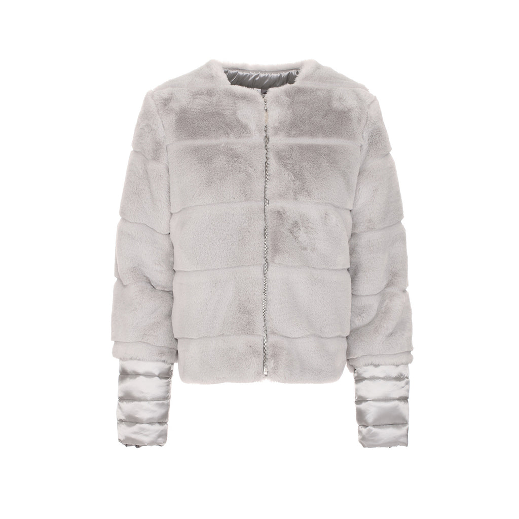 Maison Espin Woman Grey Jackets