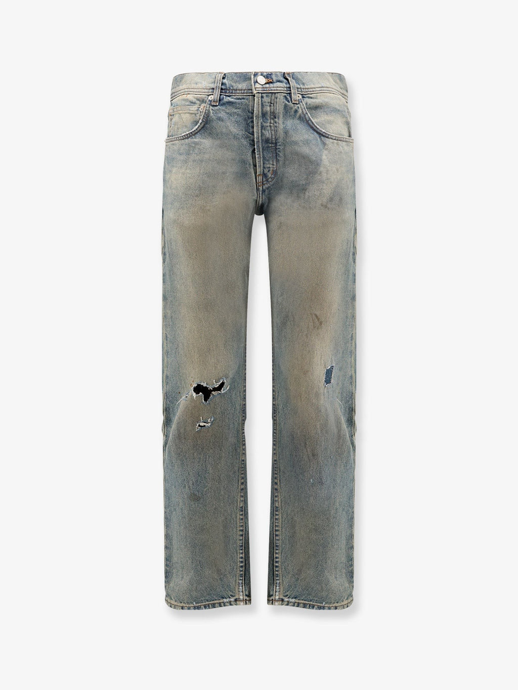 ENFANTS RICHES DEPRIMES Straight leg jeans with destroyed effect